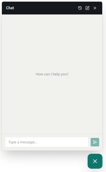 Chat widget with custom colors